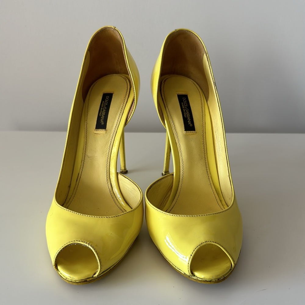 AUTHENTIC Dolce&Gabbana Peeptoe Stiletto Size EU37/US7 - Picture 2 of 14